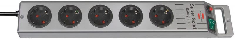 Brennenstuhl Super-Solid Line 5-fach silber