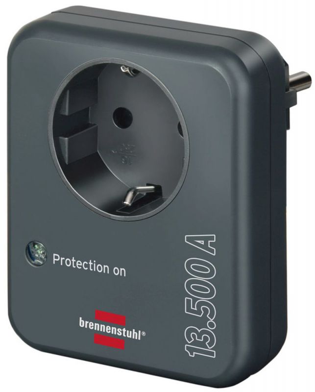Brennenstuhl Adaptateur de protection contre les surtensions 13 500 A anthracite - 1506996