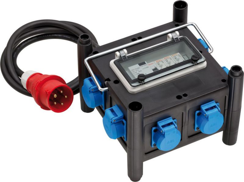 Brennenstuhl Stromverteiler kompakt BSV 3-FI / TPE (2m H07RN-F5G2.5 - 7x230V) - 1153690600