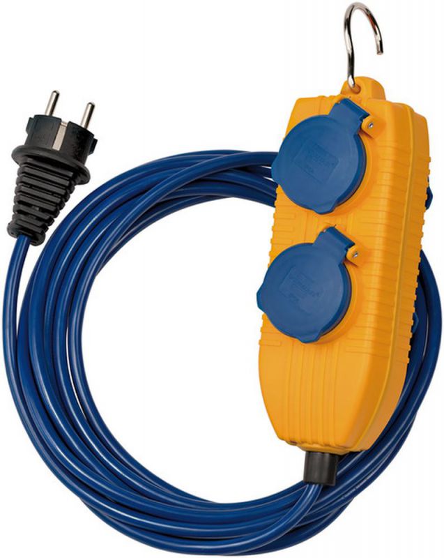 Brennenstuhl Verl.-Kabel 5m, 4fach Powerblock (N05V3V3-F3G1,5 blau) - 1161750020