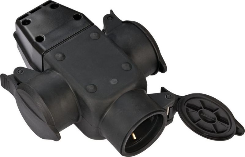 Brennenstuhl Schuko raccord en caoutchouc 3 voies IP44 - 1082120
