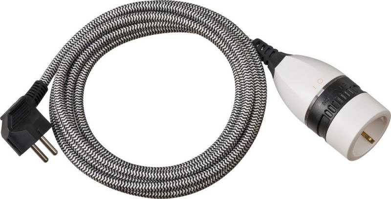Brennenstuhl Rallonge de 5m avec interrupteur rotatif (noir/blanc H05VV-F3G1.5) - 1161830020