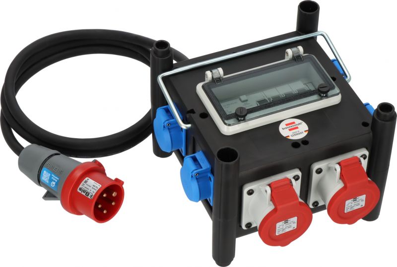 Brennenstuhl Kompakter Gummi-Stromverteiler BSV 3 FI Typ B IP44 2m H07RN-F 5G2.5 - 2xCEE16A, 5x230V - 1153690209