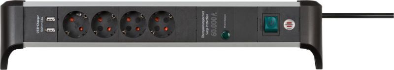 Brennenstuhl Steckdosenleiste ALU-Office 4fach 1,8m - 1391020410