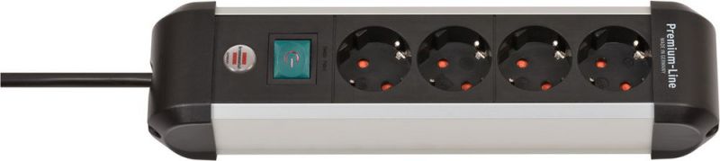Brennenstuhl Steckdosenleiste Premium-ALU-Line 4fach - 1391030400