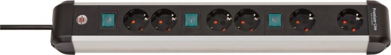 Brennenstuhl Steckdosenleiste Premium-ALU-Line 6fach - 1391030601