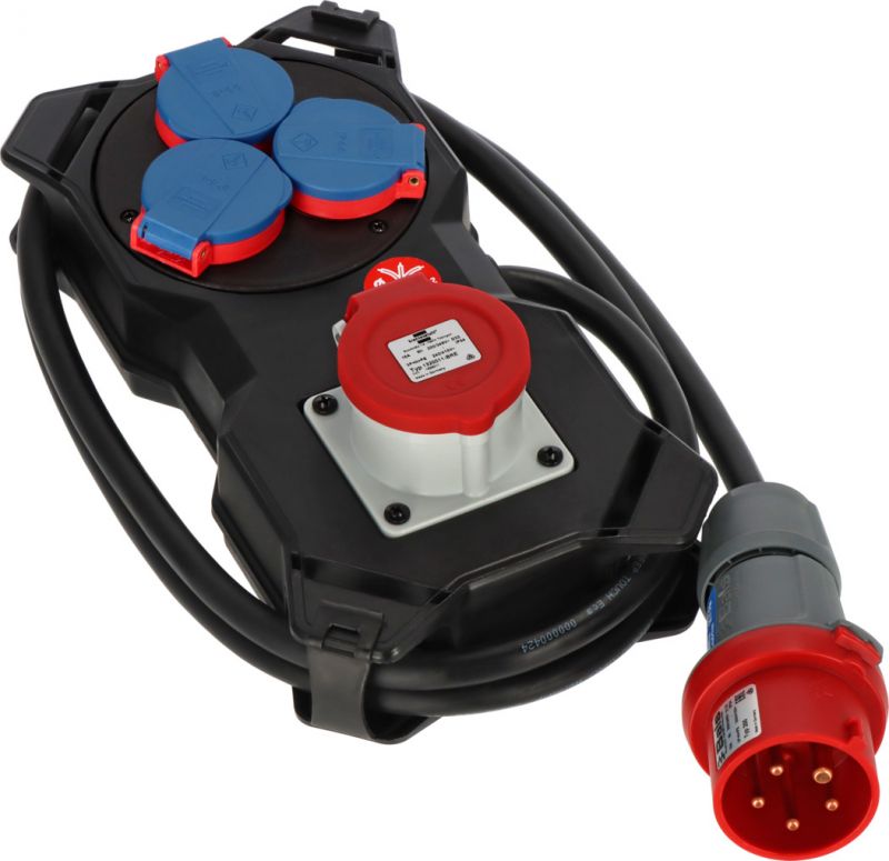 Brennenstuhl Stromstation CEE1 IP44 Stecker 400V/16A Steckdosen 1x CEE 400V/16A+3x 230V/16A - 1151610020