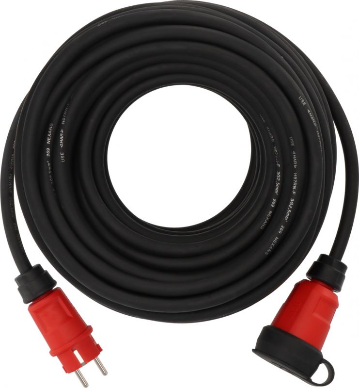 Brennenstuhl professionalLINE Verlängerungskabel VN 2200 IP44, 25m schwarz H07RN-F 3G2,5 - 9162250110