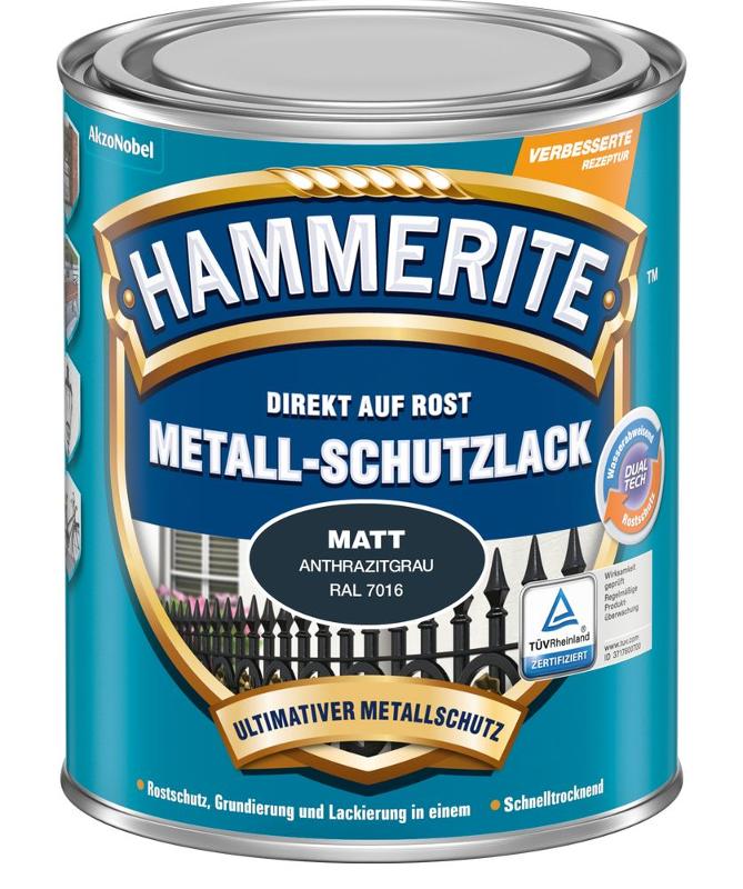 HAMMERITE Metall-Schutzlack Matt SB Anthrazitgrau 250ML - 5272545