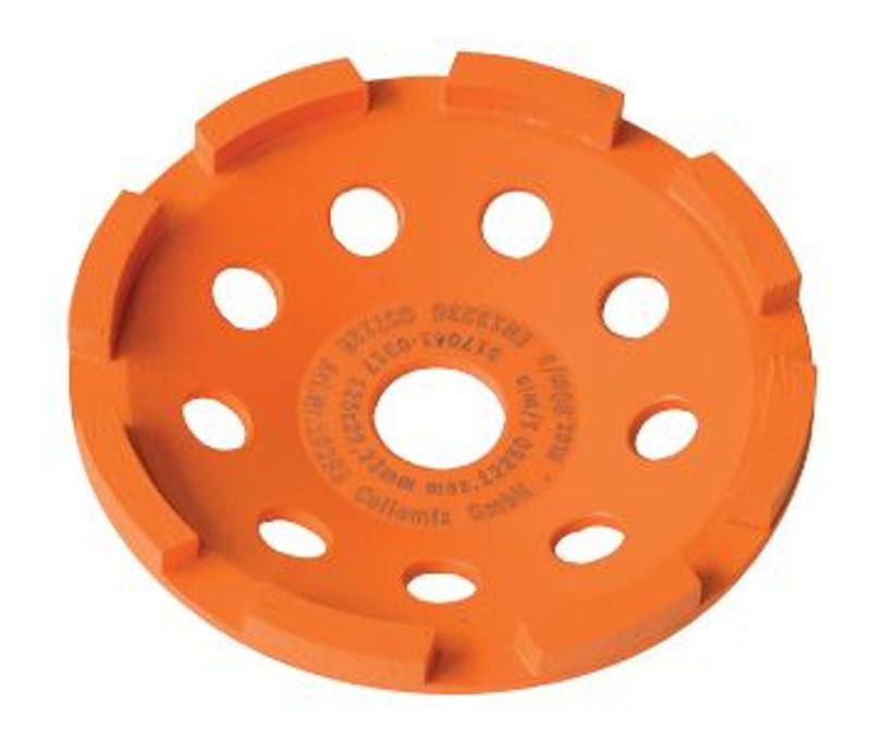 COLLOMIX Schleiftopf GST 125 Grinder orange, Ø 125 mm, Höhe 22 mm, Präzisions-Diamantschleiftopf, für abrasives Material - 19293
