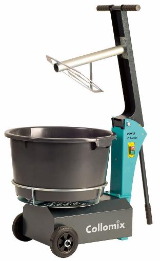 COLLOMIX Kübelrotationsmischer POX-S, 0,75 kW/230 Volt, 50 UpM, max. Nutzvolumen 50 kg, einschl. Kübel