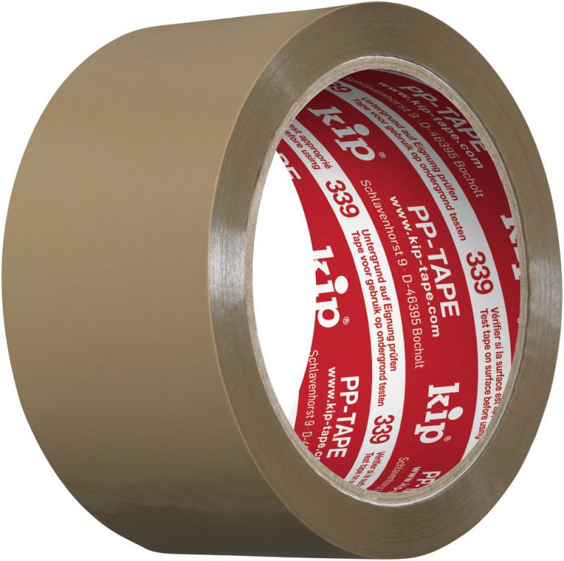 KIP 339 PP-Packband – braun, 28 my 50mm x 66m (36 Rollen) - 339-70