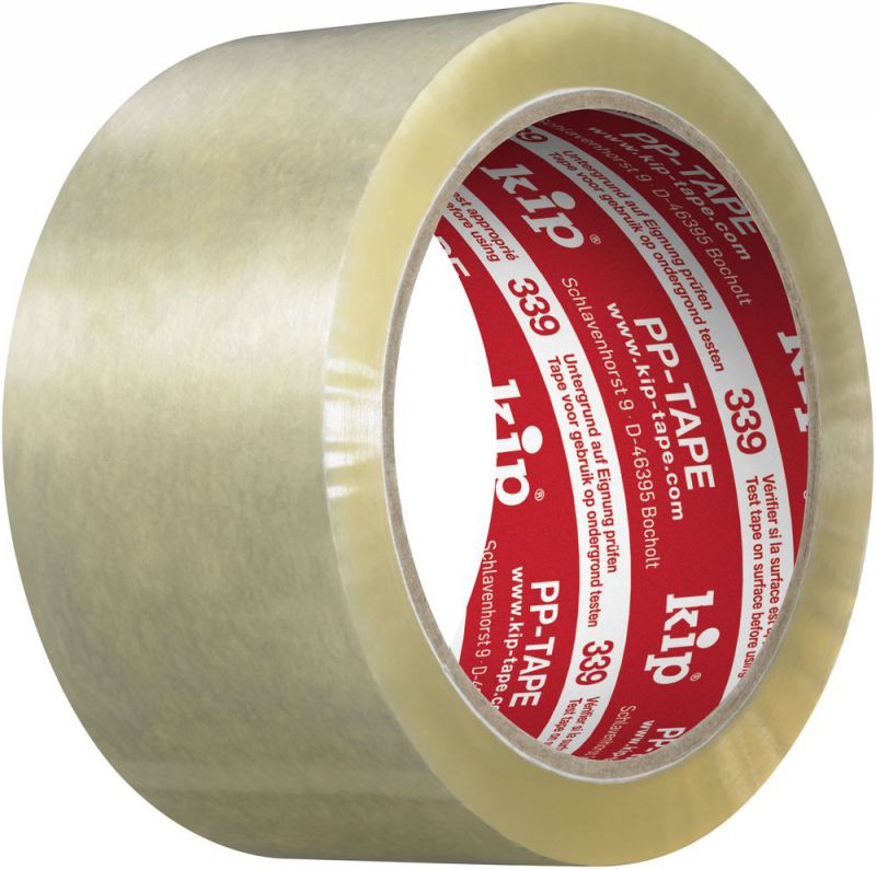 KIP 339 PP-Packband – transparent, 28 my 50mm x 66m (36 Rollen) - 339-71