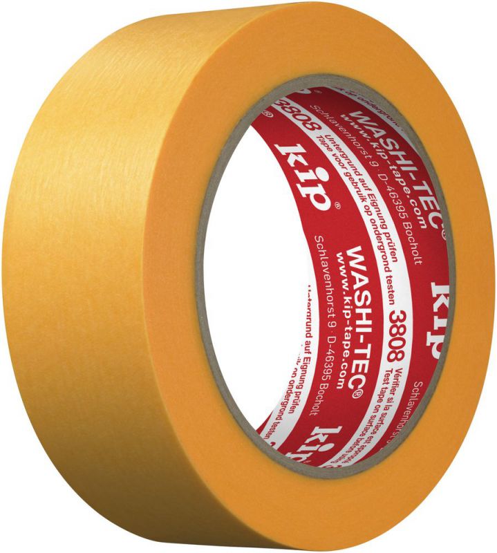 KIP 3808 WASHI-TEC® PREMIUM - gelb 36mm x 50m (24 Rollen) - 3808-36