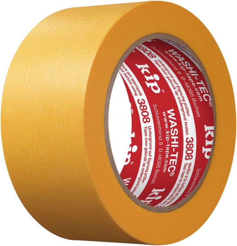 KIP 3808 WASHI-TEC® PREMIUM - gelb 48mm x 50m (20 Rollen) - 3808-48