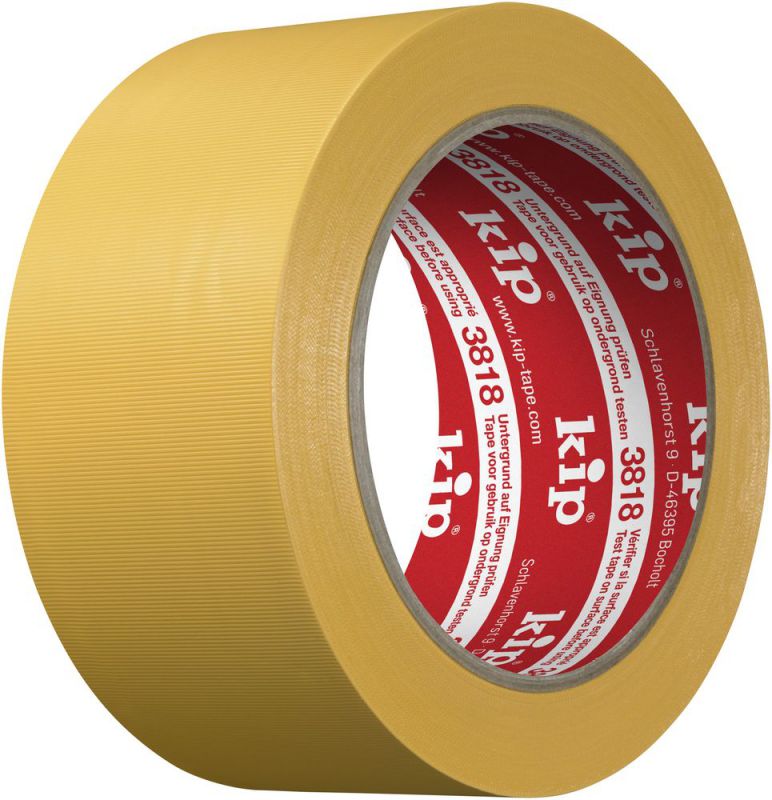KIP 3818 PVC-Schutzband – quergerillt, gelb 50mm x 33m (36 Rollen) - 3818-15