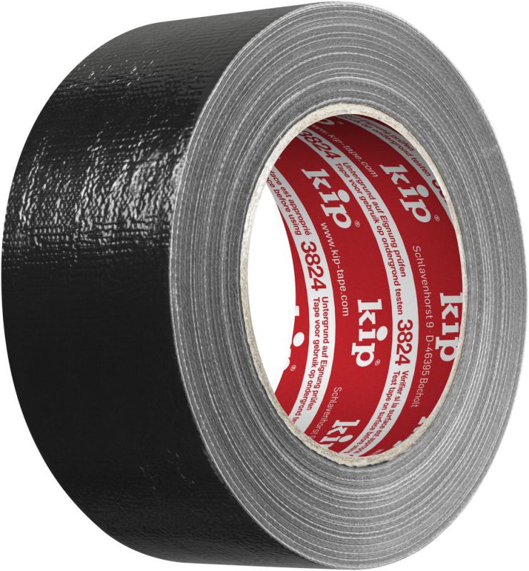 KIP 3824 Steinband – schwarz     50mm x 50m (24 Rollen) - 3824-51