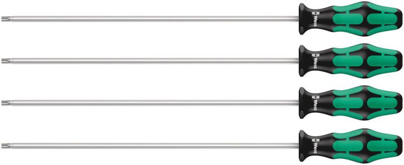 Wera 367/4 TORX® HF Kraftform Plus Schraubendrehersatz mit Haltefunktion mit 300 mm langen Klingen - 05028074001