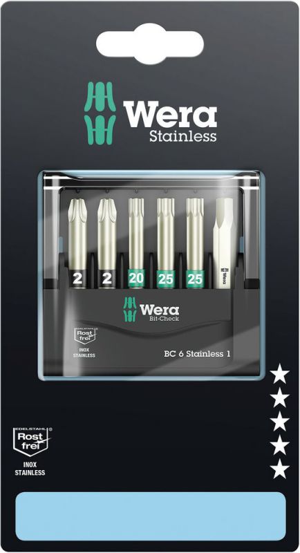Wera Bit-Check 6 Stainless 1 SB - 05073634001