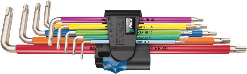 Wera 3967/9 TX SXL Multicolour HF Stainless 1 Winkelschlüsselsatz mit Haltefunktion, Edelstahl - 05022689001
