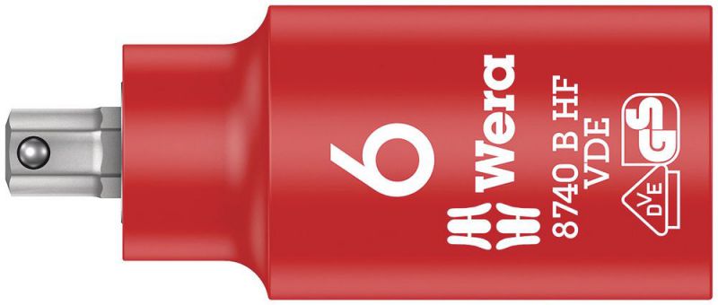 Wera 8740 B VDE HF Zyklop Bitnuss, isoliert, mit 3/8"-Antrieb, mit Haltefunktion für Innensechskantschrauben - 05004902001
