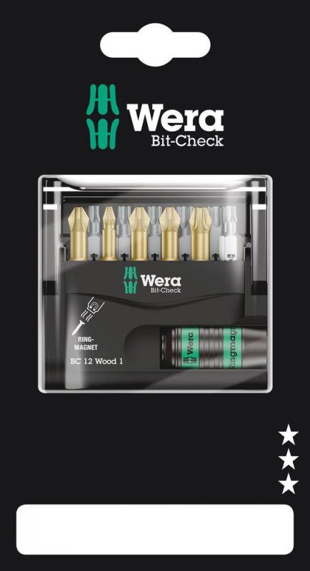 Wera Bit-Check 12 Wood 1 SB - 05136390001