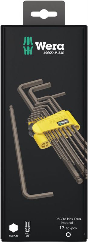 Wera 950/13 Hex-Plus Imperial 1 SB Winkelschlüsselsatz, zöllig, BlackLaser - 05021721001