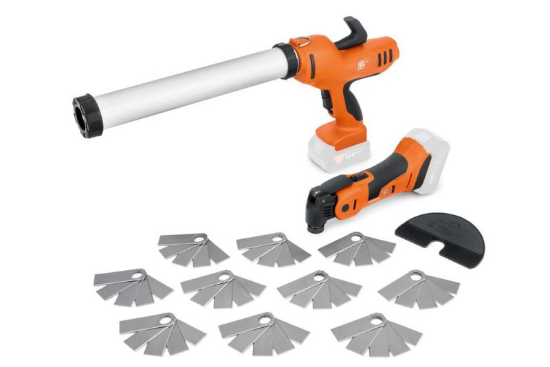 FEIN Akku-Kartuschenpresse und Akku-MultiMaster AKP 18-600 AS Fugensanierer-Set - 71902260000