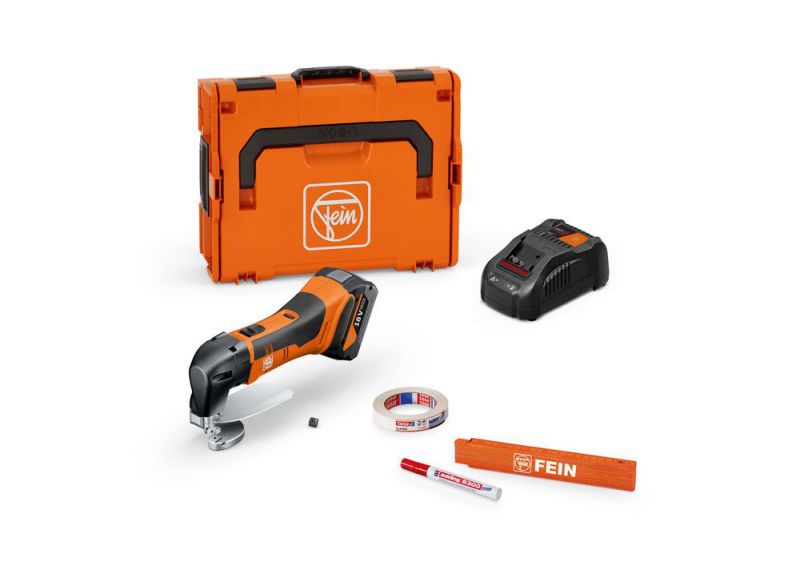 FEIN Akku-Blechschere bis 1,6 mm ABLS 18 1.6 E AS Set 1x 5 Ah - 71300663000