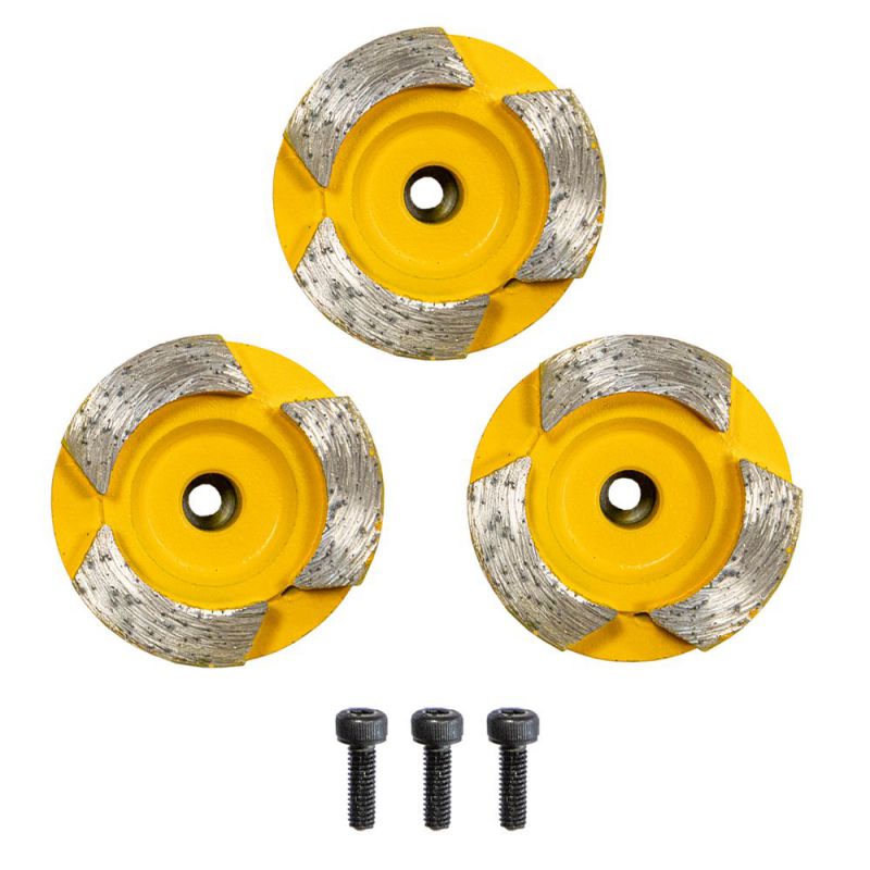 EIBENSTOCK Plateau de ponçage diamanté Ø 44mm Set de 3 Plateaux de ponçage pour chape - 37133000