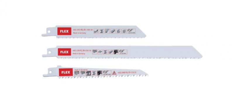 FLEX Säbelsägeblatt-Sortiment für Kunststoff/Holz/Metall RS/BI Set VE3 - 462179