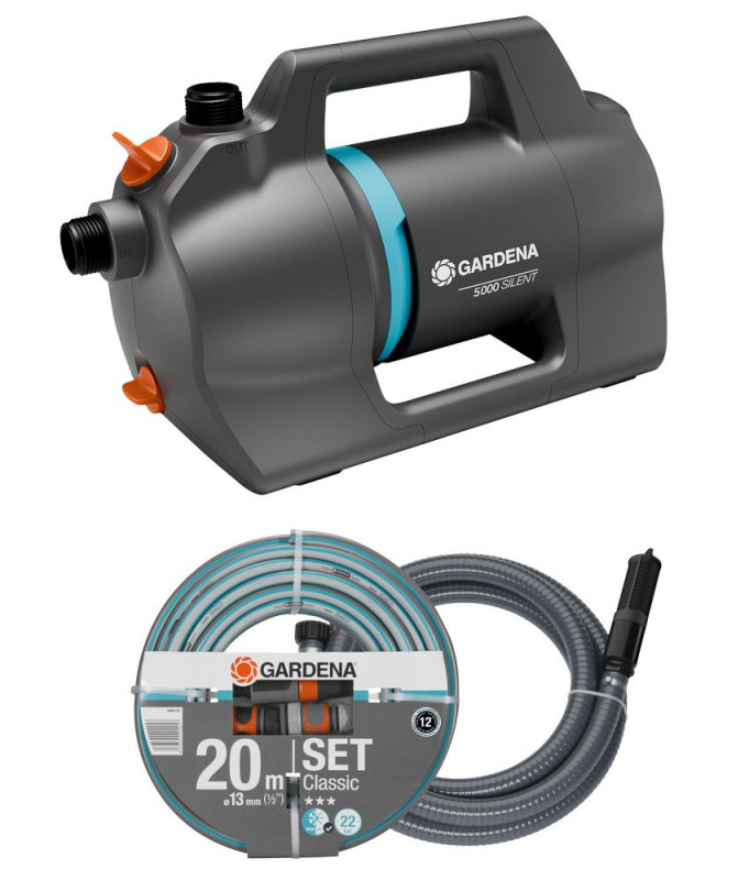 Gardena 09081-61 Gartenpumpe 5000 Silent Set