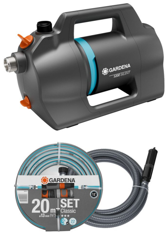 Gardena 09085-61 Gartenpumpe 5200 Silent Set