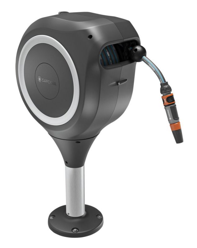 GARDENA 18617-20 Terrassen-Schlauchbox RollUp M (weiß) 20 m