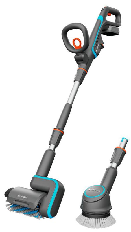 GARDENA Nettoyeur de terrasse AquaBrush 18V / P4A - Universal - Kit prêt à l’emploi