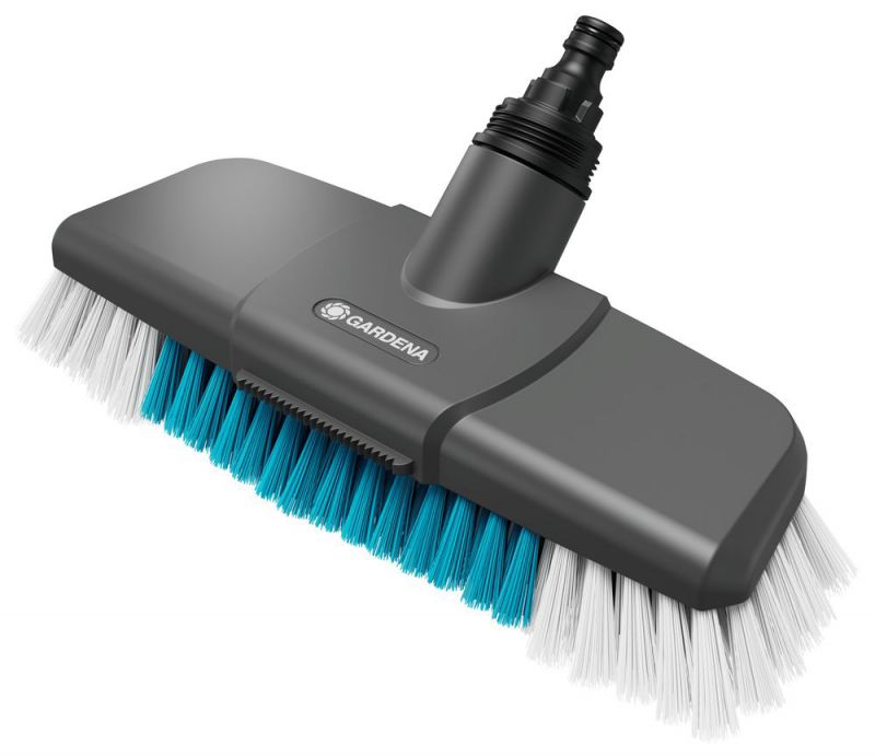 GARDENA Brosse à manche dure Cleansystem, pour grandes surfaces résistantes