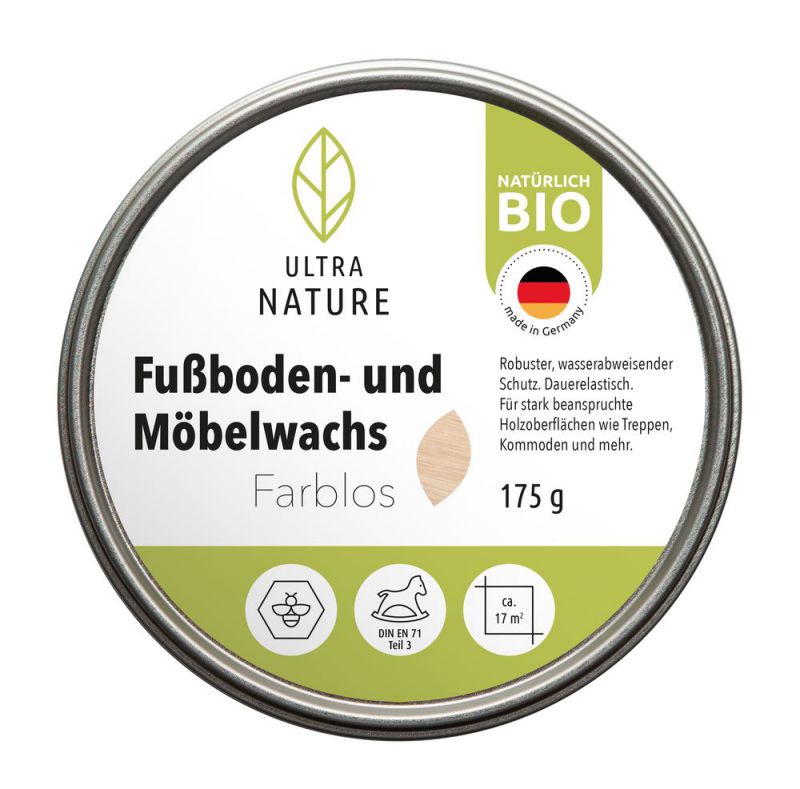 Ultra Nature Fußboden & Möbelwachs Farblos 175 g - 682376