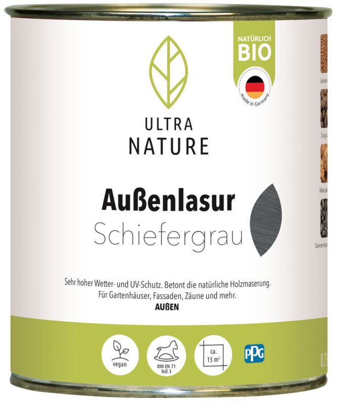 Ultra Nature Außenlasur Schiefergrau 0,75 l - 682370
