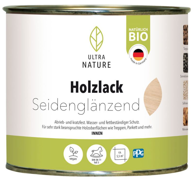 Ultra Nature Holzlack Seidenglänzend 0,375 l - 682352