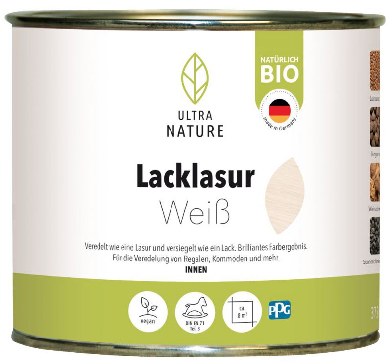 Ultra Nature Lacklasur Weiß 0,375 l - 682353