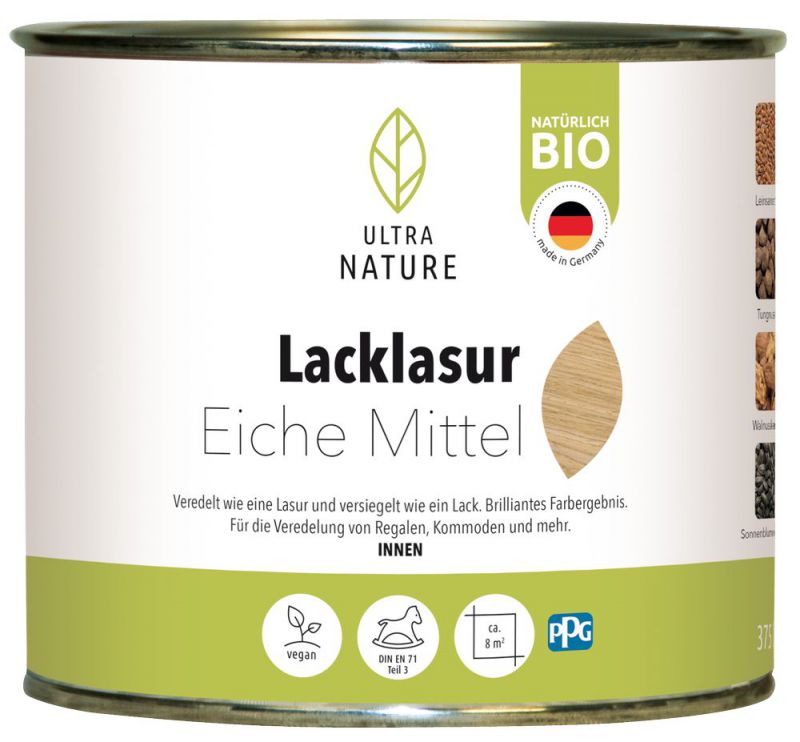 Ultra Nature Lacklasur Eiche Mittel 0,375 l - 682356