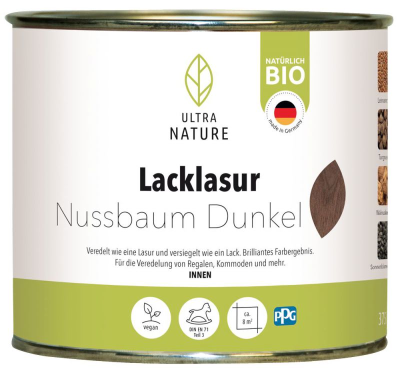 Ultra Nature Lacklasur Nussbaum Dunkel 0,375 l - 682938