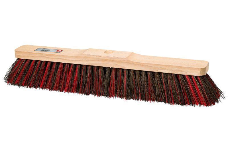 IDEAL Balai de terrasse professionnel Idealspaten 500 MM, Arenga/Elaston, bois de selle en hêtre, sans manche - 50200500