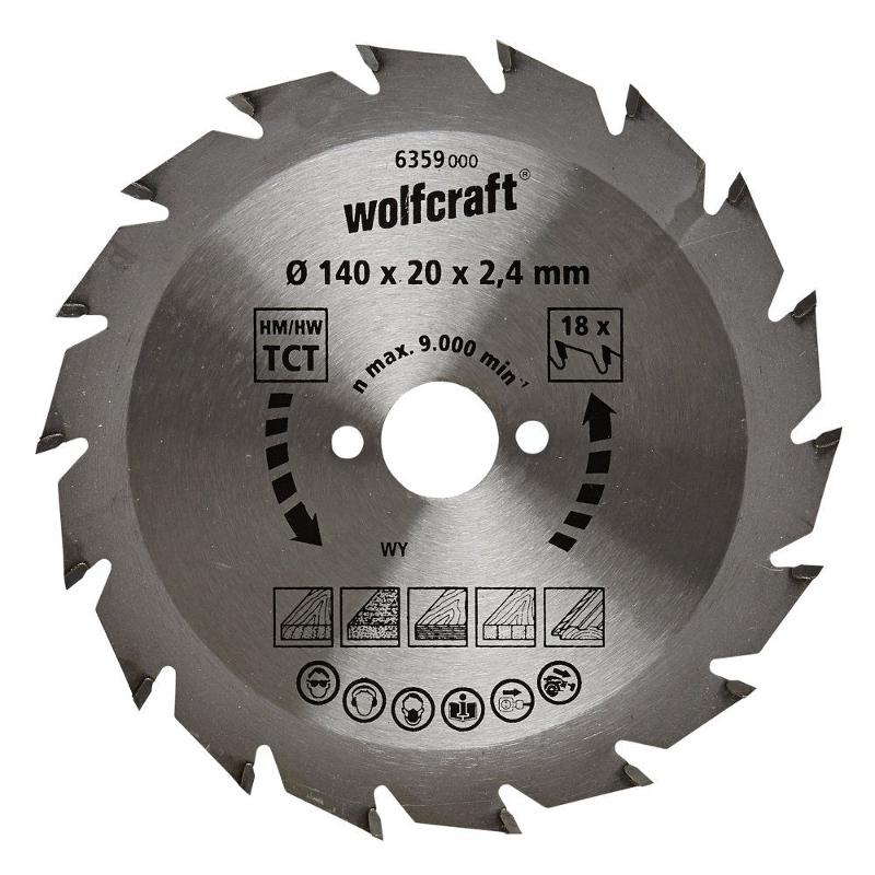 wolfcraft 1 Kreissägeblatt HM, 18 Zähne ø140mm