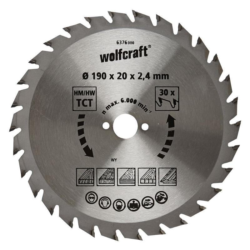 wolfcraft 1 Kreissägeblatt HM, 30 Zähne ø190mm - 6376000