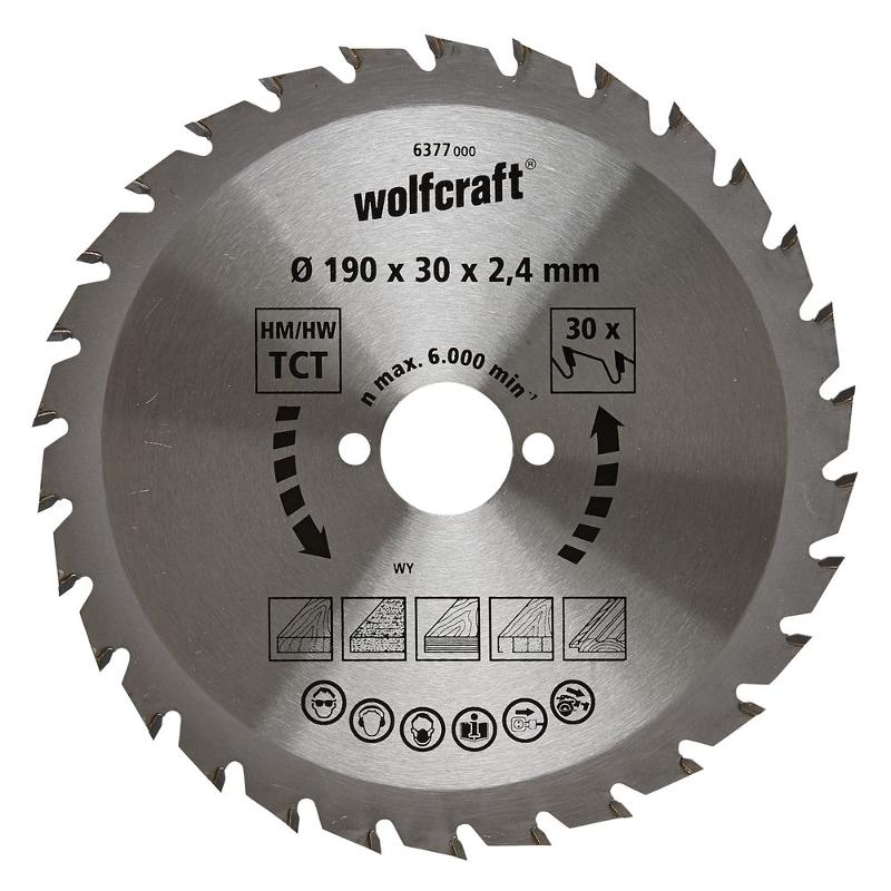 wolfcraft 1 Kreissägeblatt HM, 30 Zähne ø200mm