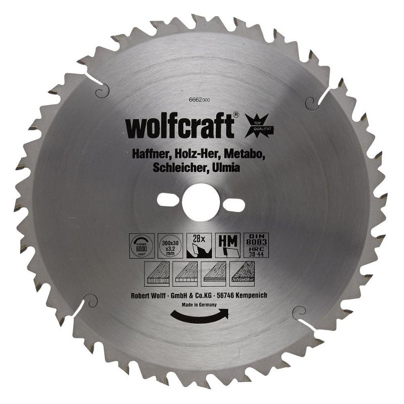 wolfcraft 1 Tisch-Kreissägebl. HM, 28 Zähne ø300mm