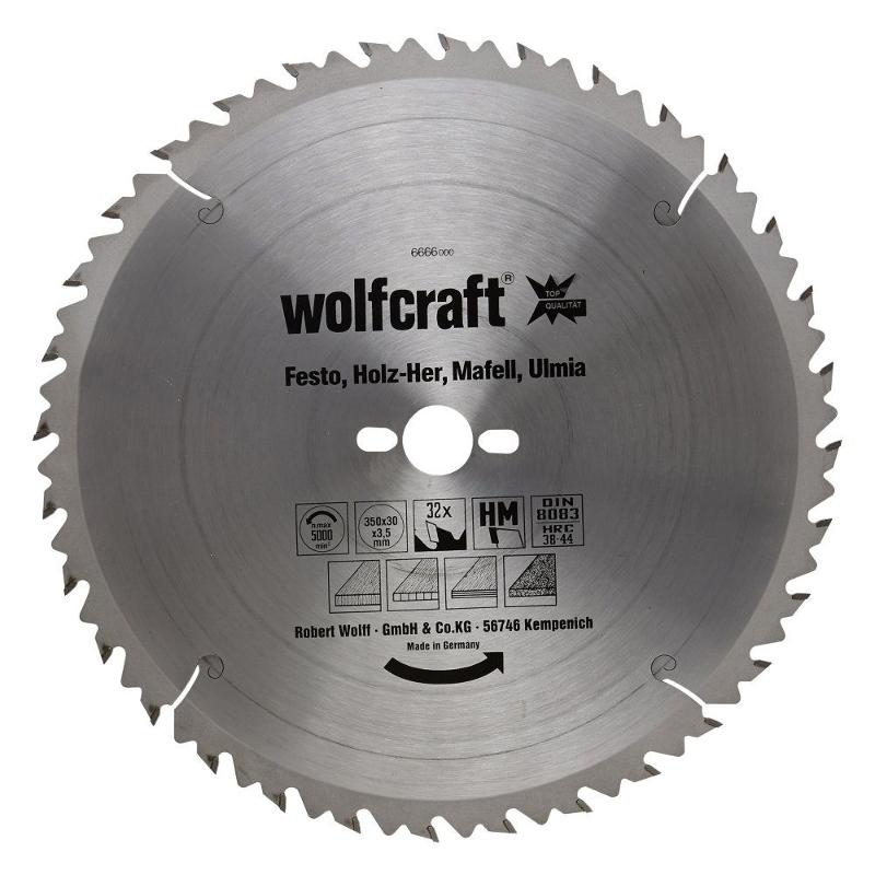 wolfcraft 1 Tisch-Kreissägebl. HM, 32 Zähne ø350mm