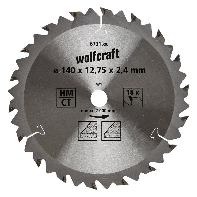 wolfcraft HM-Kreissägeblatt,18 Z, Ø140x12,75x2,4mm