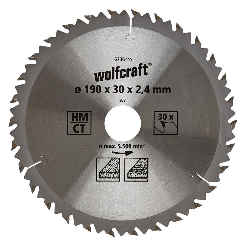 wolfcraft Lames de scies circulaires manuelles Série marron (coupes rapides, grossières)
